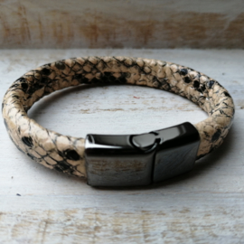 Armband in beige pythonleer