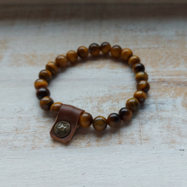 Armband van natuursteen | Tijgeroog 8 mm