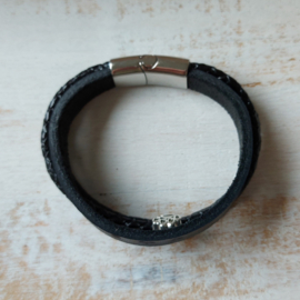 Leren herinnering armband  | Hond