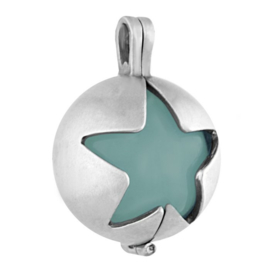 RVS Bal Locket "Star" mat