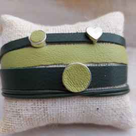 Armband in groen tinten