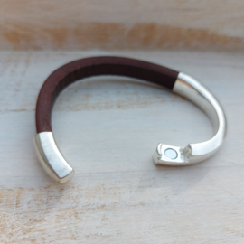 Zilverkleurige halfmetalen armband 'Jacky'