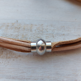 Naturelbruine wikkelarmband  in BoHostyle