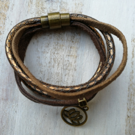 Bruine armband "Bronze beauty"