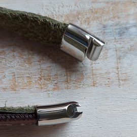 Armband olijfgroen 'Zenlotus'