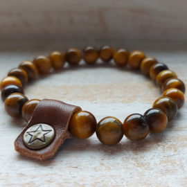 Armband van natuursteen | Tijgeroog 8 mm