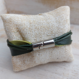 Armband in groen tinten
