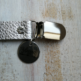 Zilveren ponchoclip "Guardian angel" | Lang model