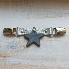 Zilver/grijs ponchoclip "a star is born" | Lang model