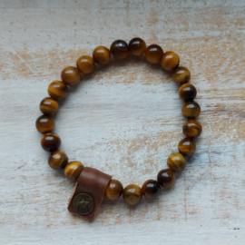 Armband van natuursteen | Tijgeroog 8 mm