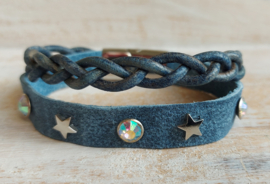 Jeansblauwe armband 'Jeany'