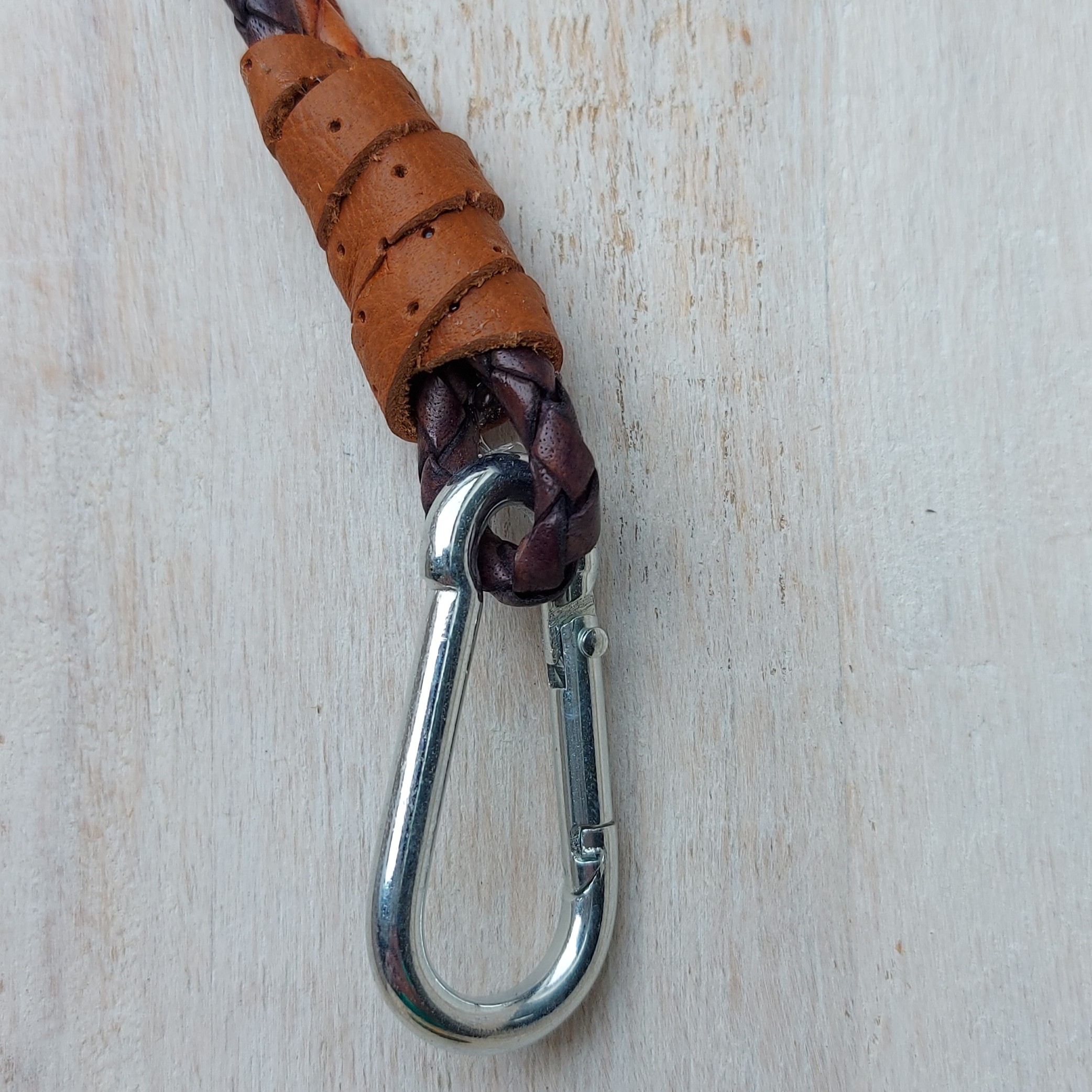 Lang keycord No. 23 - multicolor met kleine karabijnhaak