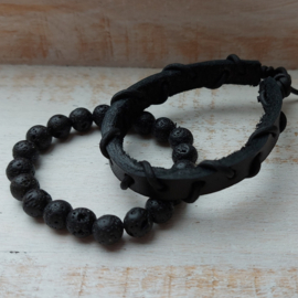 Tiener armbanden set zwart