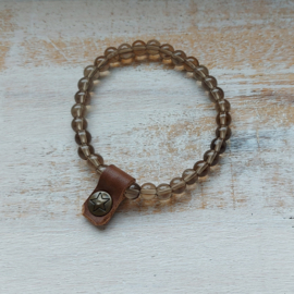 Natuurstenen armband | Rookkwarts 6 mm