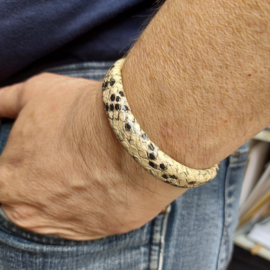 Beige unisex armband uit pythonleer "Uni"