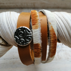 Armband kerriegeel en roomwit