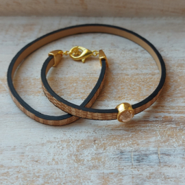 Goudkleurige wikkelarmband 'Sammy"