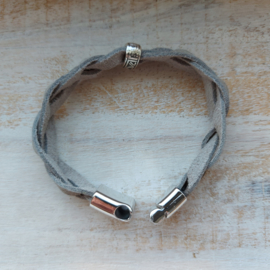 Gevlochten beige armband "Kyle"