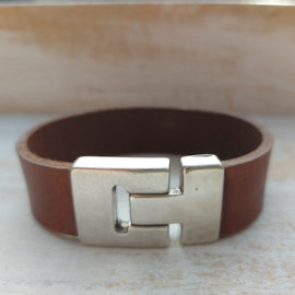 Bruin leren armband "Mats"