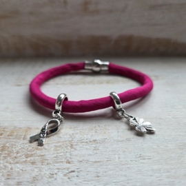 Pink Ribbon armband van zijde | 2026.3