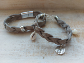 Gevlochten beige armband "Kyle"