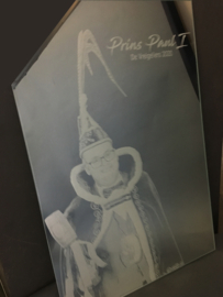 Spiegel met foto gravure