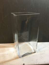 Glazen vaas/windlicht met gravure, 28cm (prijs excl. gravure)