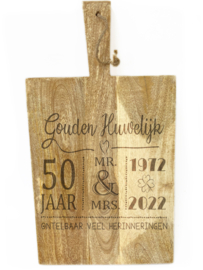 Stoere hapjesplank incl. gravure voor TROUWDAGEN - SAMENWONEN