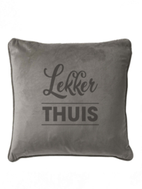 Zacht velours kussen met opdruk 45x45cm