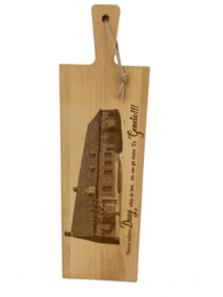 Grote beuken broodplank met foto gravure