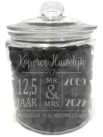 Tekst voor een cadeau voor een KOPEREN HUWELIJK - 12,5  jaar getrouwd (excl. product)