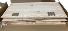 Grote houten kist 73 x 36 x 32 cm MET NAAM GRAVURE