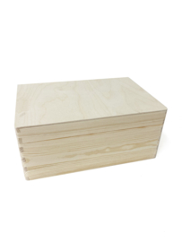 Houten kist klein 29 x 20 x 13 cm ZONDER gravure