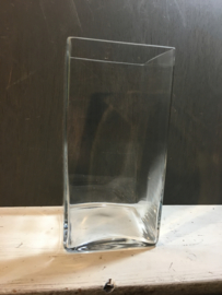 Glazen vaas/windlicht met gravure, 28cm (prijs excl. gravure)