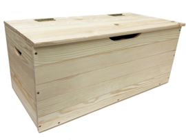 Grote houten kist 73 x 36 x 32 cm MET NAAM GRAVURE