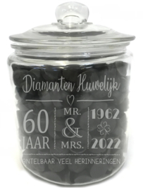 Tekst voor een cadeau voor een DIAMANTEN HUWELIJK - 60 jaar getrouwd (excl. product)