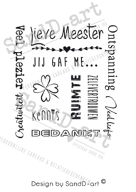 Tekst voor een cadeau LIEVE MEESTER (excl. product)