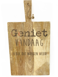 Stoere hapjesplank incl. gravure LIJFSPREUKEN/QUOTES