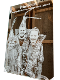 Spiegel met foto gravure prins(es)/ koningin carnaval