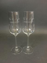 Champagneglazen set van twee