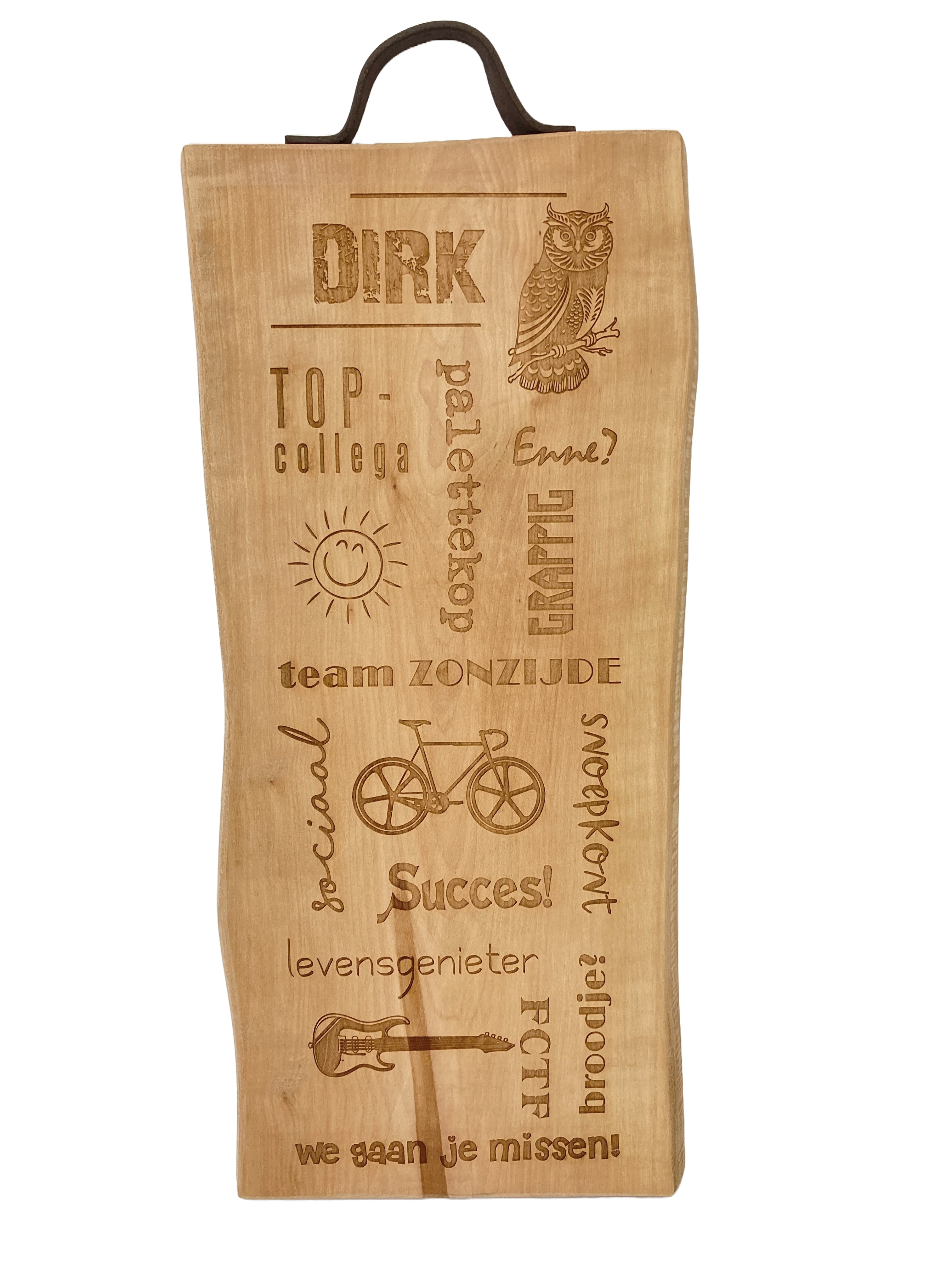 Grote tapasplank beuken gegraveerd 60cm (prijs excl. gravure)