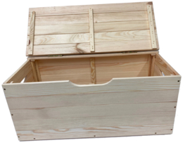 Grote houten kist 73 x 36 x 32 cm MET NAAM GRAVURE