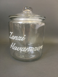 Glazen voorraadpot met opdruk, 25cm (prijs excl. gravure en drop)
