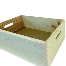 Stapelbare houten kist zonder deksel 40x30x14cm ZONDER gravure