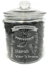Tekst voor een cadeau voor een 50 jarige - SARAH (excl. product)