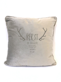 Zacht velours kussen met opdruk 45x45cm