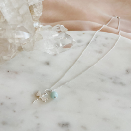 Libelle ketting zilver