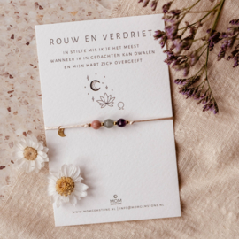 Edelsteen rouw armband