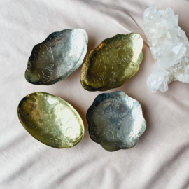Giftset Hart gem armband & messing sieradenschaaltje