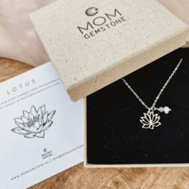 Lotus ketting zilver